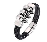 Pulsera para Hombres Acero Inoxidable, Pulseras Pulsera Multicapa para Hombres Pulsera de Acero Inoxidable con dones de Hombres magnéticos, Falso, sin circonio