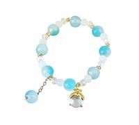 Pulsera para inicial, Little Fresh Student Bracelet Firefly Bracelet Gradient Beaded Bracelet Sweet Temperament Boudoir Hand Jewelry Pulsera para mujer extensible, talla única, Cristal artificial, No