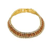 Pulsera para mujer, cadena completa de oro, accesorios versátiles para uso diario, aretes de punto y coma para mujer, talla única, Metal, No es una piedra preciosa