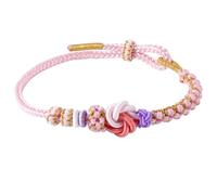 Pulsera para nieta, Pulsera con Nudo de Flor de Durazno Rosa Ajustable, un Vínculo que Nunca se Puede Deshacer