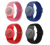 Pulsera para niños compatible con AirTag, soporte GPS para rastreador de niños, pulsera trenzada para Apple Air Tag, correa de reloj de nailon ajustable antipérdida para niños y ancianos