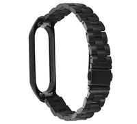 Pulsera para Xiaomi Mi Band 6 y 5 Eslabones de acero Cierre de mariposa negra