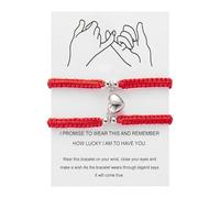 Pulsera pequeña genérica Luna para pulsera anillos His And Hers Adjustable 8 Love Heart Pulsera Jewelry Valentin Mm Pareja con anillos de acero, talla única, Metal, No es una piedra preciosa