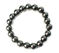 Pulsera perlado para él, auténtica hematita, 10 MB, regalo para hombre (M 6,5 inch)