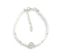 Pulsera Perlas San Benito De Nursia en Plata de Ley 925mm