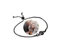 Pulsera personalizada con foto a color, pulsera de proyección de fotos, pulsera de amor de larga distancia, pulsera de novio, regalo de boda, regalo de amigo (negro)
