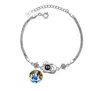 Pulsera personalizada con foto de corazón para mujer Pulsera con foto de proyección Pulsera con foto dentro de la pulsera Te Quiero Pulseras de proyección para cumpleaños Día de la Madre,Estilo 8