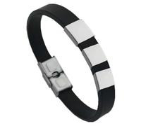 Pulsera personalizada de 1 a 8 nombres para hombre, personalizable, con nombres de familia, correa de silicona para papá, marido, hijo, abuelo, cuentas de acero inoxidable, regalos de joyería para el