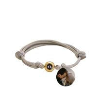 Pulsera personalizada de proyección de fotos para mascotas, collar de fotos de patas de gato y perro, para mujeres, hombres, parejas, cumpleaños, día de San Valentín, regalo personalizado (B)