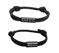 Pulsera personalizada "I Will Carry You With Me" conmemorativa grabada, pulseras de recuerdo para la pérdida de un ser querido, pulseras a juego para parejas, regalos personalizados para hombres.