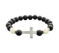 Pulsera Piedra Volcánica Pulsera Elástica Con Cuentas De Magma Natural