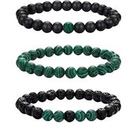 Pulsera Piedras Naturales Mujer,Pulseras De Cristal Natural Hechas A Mano Para Mujer, Brazaletes Con Cuentas De Piedras Preciosas, Elásticos, Con Amuleto De La Suerte, Para Reiki Y Yoga, Joyería De