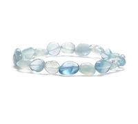 Pulsera Piedras Naturales Mujer, Pulseras Elásticas Trenzadas Con Cuentas De Cristal De Piedra Preciosa Natural De 8 Mm Con Partículas Grandes Irregulares Para Aliviar El Estrés, La Meditación Y