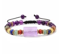 Pulsera Piedras Naturales, Pulseras Elásticas De Lujo Con Diseño De Nicho Trenzado Ajustable, De 4 X 6 Mm, Con Piedras Preciosas Naturales Y Cristales Multicolores, Para Aliviar El Estrés, Reiki