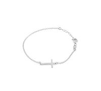 Pulsera Plata Cruz Horizontal - Estuche Regalo - Mondepetit