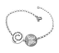 Pulsera plata Ley 925m cadena rolo 19cm. chapas GRACIAS PROFE POR AYUDARNOS A VOLAR mariposa calada - Personalizable - GRABACIÓN INCLUIDA EN EL PRECIO