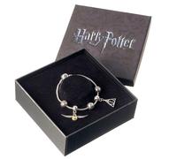 Pulsera plateada charms Deathly Hallows Snitch 3 Spellbeads Harry Potter