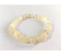 Pulsera poderosa con piedra lunar, elástica, ajustable, 27 cuentas redondas, curación de cristal por Chakra Balancing.