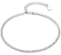 Pulsera Pulsera De Plata De Ley 925 con Purpurina Brillante, Temperamento para Mujer, Cadena Estrellada Versátil, Regalo para Novia