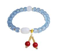 Pulsera, Pulsera de Riqueza Amuleto Cristal la Suerte Proteger los espíritus malignos Talismán for Prosperidad Dinero Buena, Estilo D(Style f-8 inches)