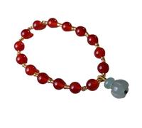 Pulsera, Pulsera elástica de cuentas 8 mm, talismán espiritual for la riqueza, el dinero, buena suerte y prosperidad