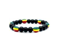 Pulsera rasta de hilo elastico, bandera rasta, Hippie, Bod Marley, jamaica