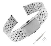 Pulsera reloj acero inoxidable, Correas de reloj 18 mm 20 mm 22 mm Correa de reloj de acero inoxidable Hebilla de reloj plegable de metal Pulsera universal Accesorios de pulsera plateada con herramien