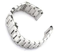 Pulsera reloj acero inoxidable, Correas de reloj Codo plano Universal de doble propósito 12 14 16 18 19 20 21 22 23 24 mm Banda de cierre de mariposa de doble presión + herramientas(Silver,23mm)
