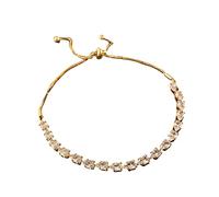 Pulsera Reloj Ajuste Pulsera de diamantes de imitación en forma de gota de agua El regalo perfecto para amigos, hermanas y niñas. Deje que la pulsera de cristal dorado de su hermosa amistad pulsera de