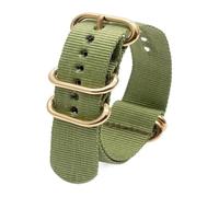 Pulsera reloj inteligente recambio, Correa de nailon for reloj Seiko, pulsera de lona duradera de 18mm, 20mm, 22mm y 24mm, pulsera de repuesto Universal for hombre y mujer(Green,18mm)