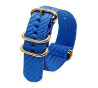 Pulsera reloj inteligente recambio, Correa de nailon for reloj Seiko, pulsera de lona duradera de 18mm, 20mm, 22mm y 24mm, pulsera de repuesto Universal for hombre y mujer(Blue,18mm)