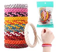 Pulsera repelente de mosquitos, 12 unidades, bandas ajustables a base de plantas sin DEET