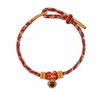 Pulsera roja de caballo para mujer, cadena roja en el tobillo con amuletos de Buda, joyería de año de nacimiento para adolescentes y niñas, talla única, Nailon, No es una piedra preciosa