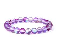 Pulsera rosa Pulseras de piedra natural Cuarzo de mujer Agat Angelite Pulsera de ojo de gato Pulsera de piedra de rodocrosita Joyería Amethysts-27Moonstone_17cm