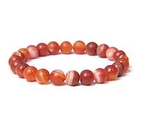 Pulsera rosa Pulseras de piedra natural Cuarzo de mujer Agat Angelite Pulsera de ojo de gato Pulsera de piedra de rodocrosita Joyería Amethysts-13 Matte agate_21cm