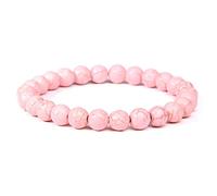Pulsera rosa Pulseras de piedra natural Cuarzo de mujer Agat Angelite Pulsera de ojo de gato Pulsera de piedra de rodocrosita Joyería Amethysts-2Red Turquoise_19cm