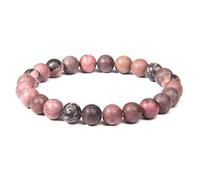 Pulsera rosa Pulseras de piedra natural Cuarzo de mujer Agat Angelite Pulsera de ojo de gato Pulsera de piedra de rodocrosita Joyería Amethysts-9Rhodochrosite_23cm
