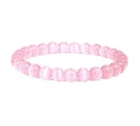 Pulsera rosa Pulseras de piedra natural Cuarzo de mujer Agat Angelite Pulsera de ojo de gato Pulsera de piedra de rodocrosita Joyería Amethysts-8Cat Eye_21cm