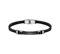 Pulsera SECTOR Hombre Bandy De Piel Negra / Acero (SZV92)