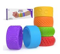 Pulsera Sensorial Juguete Fidget 6 Piezas - Brazaletes de Silicona para de Estrés | Ansiedad, Irritabilidad, Calma Emocional, Concentración y Relajación, Adolescentes Niños Adultos, Aula, Viaje