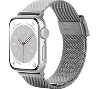 Pulsera - JUSTIN - SilkSteel - Apple Watch 44/45/46/49mm - Eslabones trenzados - Metal ligero brillante