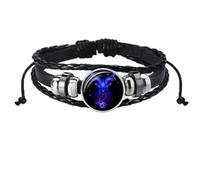 Pulsera Spirilet con manifestación del zodíaco, pulsera espiritual de signos del zodiaco, pulsera de espíritu de múltiples capas ajustables de 12 constelaciones, pulsera espiritual de piel sintética