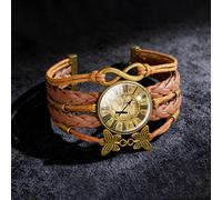 Pulsera Tejida de Relieve y . Diseño de Reloj con Números en Dorado, Estilo Minimalista . Paleta Versátil y Detalles Delicados de , un Diseño Único y Versátil. Regalo Sorpresa Ideal para Navidad y