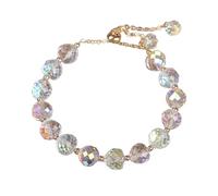 Pulsera tejida de temperamento con diseño femenino, pulsera de personalidad, pulsera roja para estudiantes, joyería y aretes de lentejuelas para mujer, A, Cristal artificial, No es una piedra preciosa