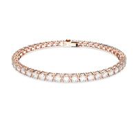 Pulsera Tennis Matrix, Talla redonda, Blanca, Acabado en oro rosa de 18 quilates M