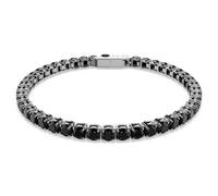 Pulsera Tennis Matrix, Talla redonda, Negra, Baño de rutenio M