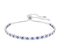 Pulsera Tennis Matrix, Tallas redondas combinadas, Azul, Baño de rodio OS