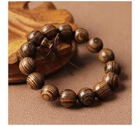 Pulsera tibetana de sándalo de Piel de Tigre, Pulseras elásticas de Buena Suerte con Cuentas budistas para oración, Mala, para Mujeres y Hombres, Unisex