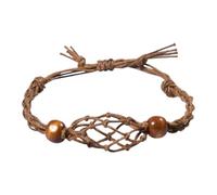 Pulsera Titular Piedra | Titular de piedra vacío,Pulsera de cuarzo, cordón de pulsera, soporte de piedra vacío, cordón de jaula de pulsera colgante, collar de de bricolaje, fabricación de