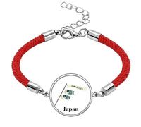 Pulsera tradicional japonesa de la suerte Koinobori de cuerda roja hecha a mano